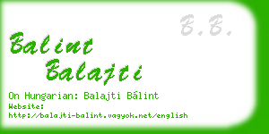 balint balajti business card